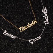 Two Name Handwriting Necklace  Custom Mothers Necklace
